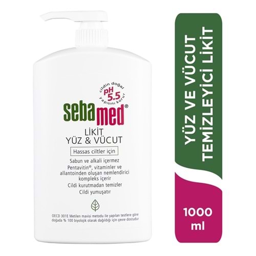 Sebamed Likit Yüz & Vücut Temizleme Jeli 1000 ml