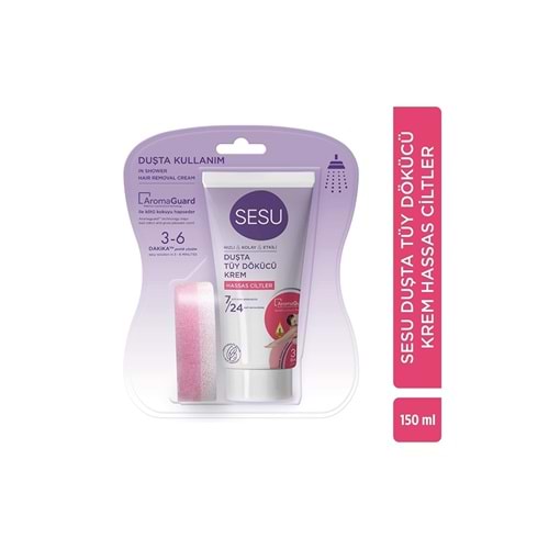 Sesu Duşta Tüy Dökücü Krem Hassas Ciltler 150 Ml