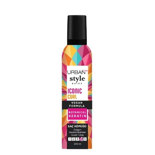 Urban Care Style Guide Iconic Curl Hacimli Bukleler Sağlayan Saç Köpüğü-güçlü Tutuş-vegan-200 ml