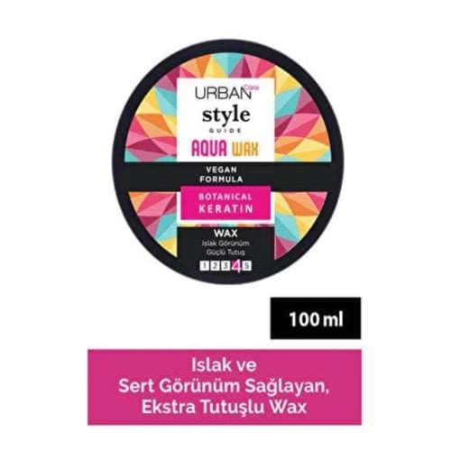 Urban Care Style Guide Islak Görünüm Sağlayan Wax - Güçlü Tutuş - Vegan - 100 Ml