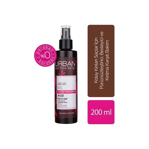 Urban Care Argan Yağı Kolay Kırılan Yıpranmış Saçlara Özel Sıvı Saç Bakım Kremi Vegan 200 ml